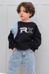 3 İP RX YAZILI ERKEK TAKIM  Siyah