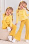 BLUZ ORTASINDA 3 FİYONKLU KAŞKORSE TAKIM  Sarı
