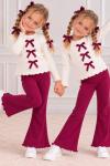 BLUZ ORTASINDA 3 FİYONKLU KAŞKORSE TAKIM  Bordo