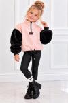 YARIM FERMUARLI KOLLARI PELUŞ SWEAT SHİRT Somon