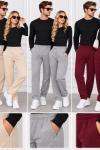 2 İP UNİSEX ŞARDONLU EŞOFMAN ALTI  Bordo