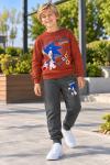 SONİC HEDGEHOG 2 İPLİK EŞOFMAN TAKIMI  Kiremit