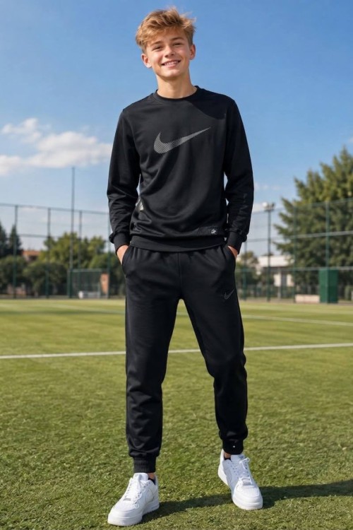 NİKE ENJEKSİYON BASKI OYSHO KUMAŞ TAKIM  Siyah