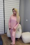 DÜZ ÖRME KUMAŞ YUMOŞ PİJAMA Pembe