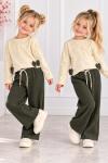 BLUZ YANLARI FİYONKLU KIRCILLI İKİLİ TAKIM Yeşil