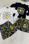 VERSACE UZUN KOL ETEKLİ TAKIM  Siyah